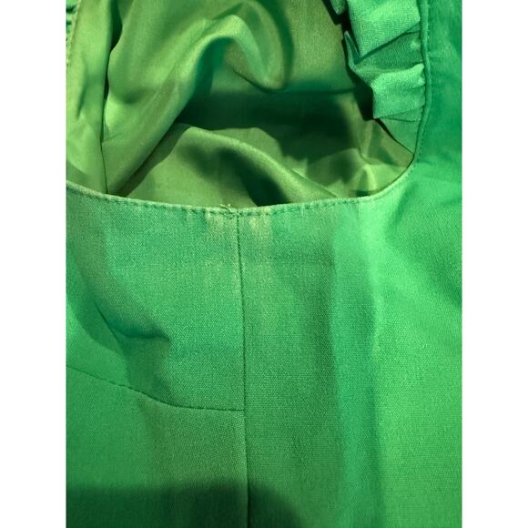 J. Crew Sleeveless Ruffle Neck Knee Length Sheath Dress 10 Modern Kelly Green - Picture 12 of 16